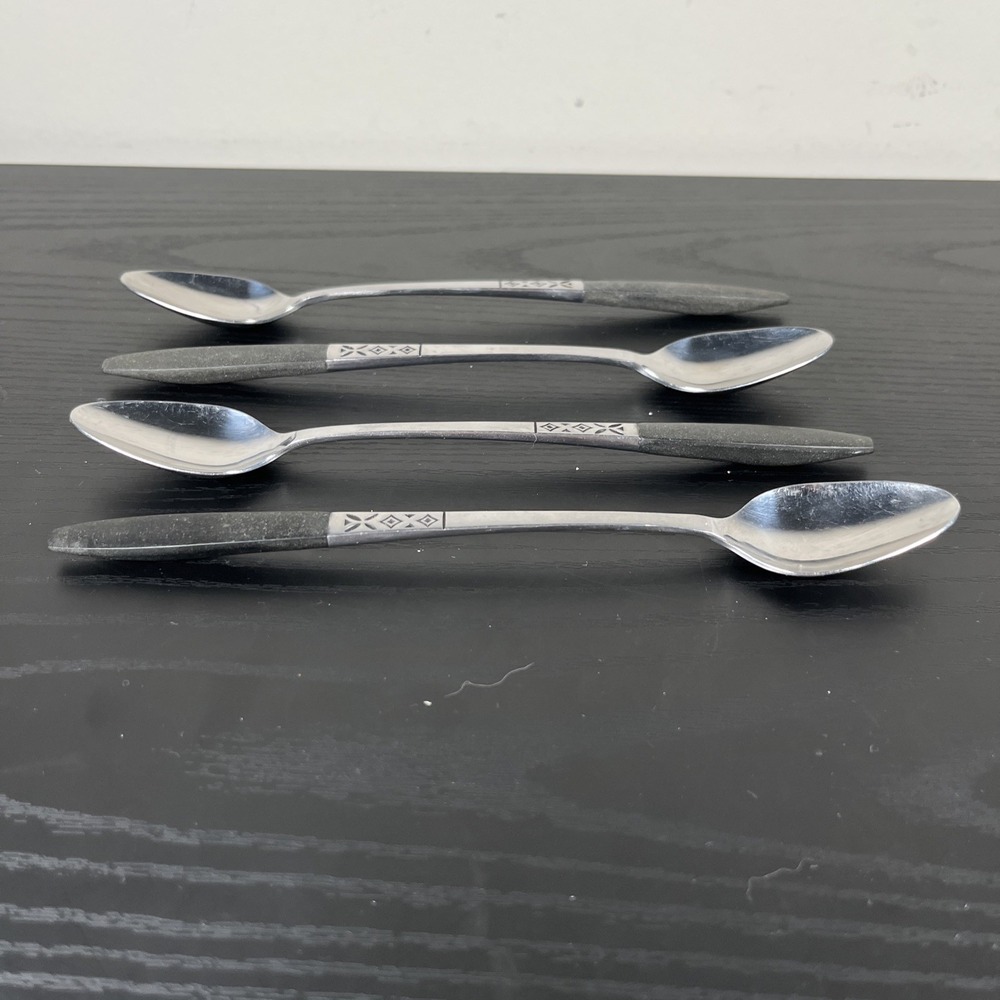Ekco Eterna Flatware Forced Stainless‎ Dessert Spoons x4